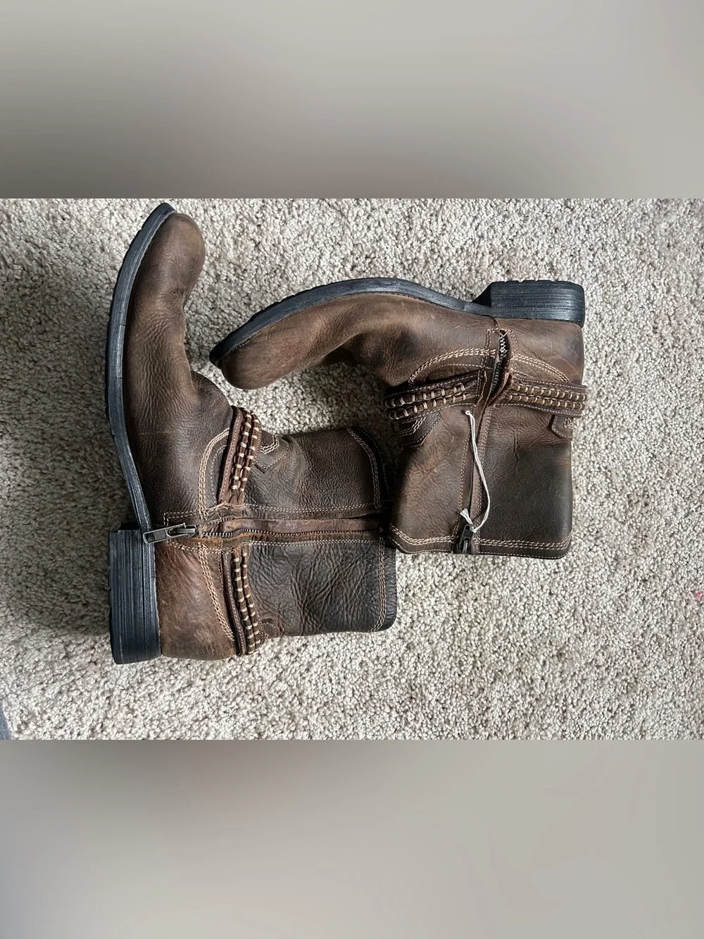 Bed Stu Brown Leather Men's Boots Size 10.5